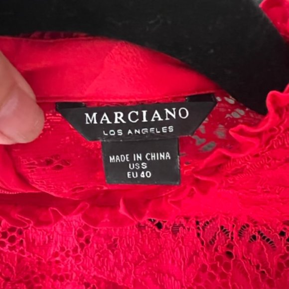 Marciano Sexy Red Lace Dress - Picture 3 of 5